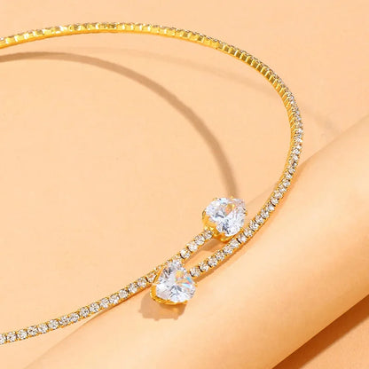 TYA™ | Rhinestone Heart Collar Choker Necklace