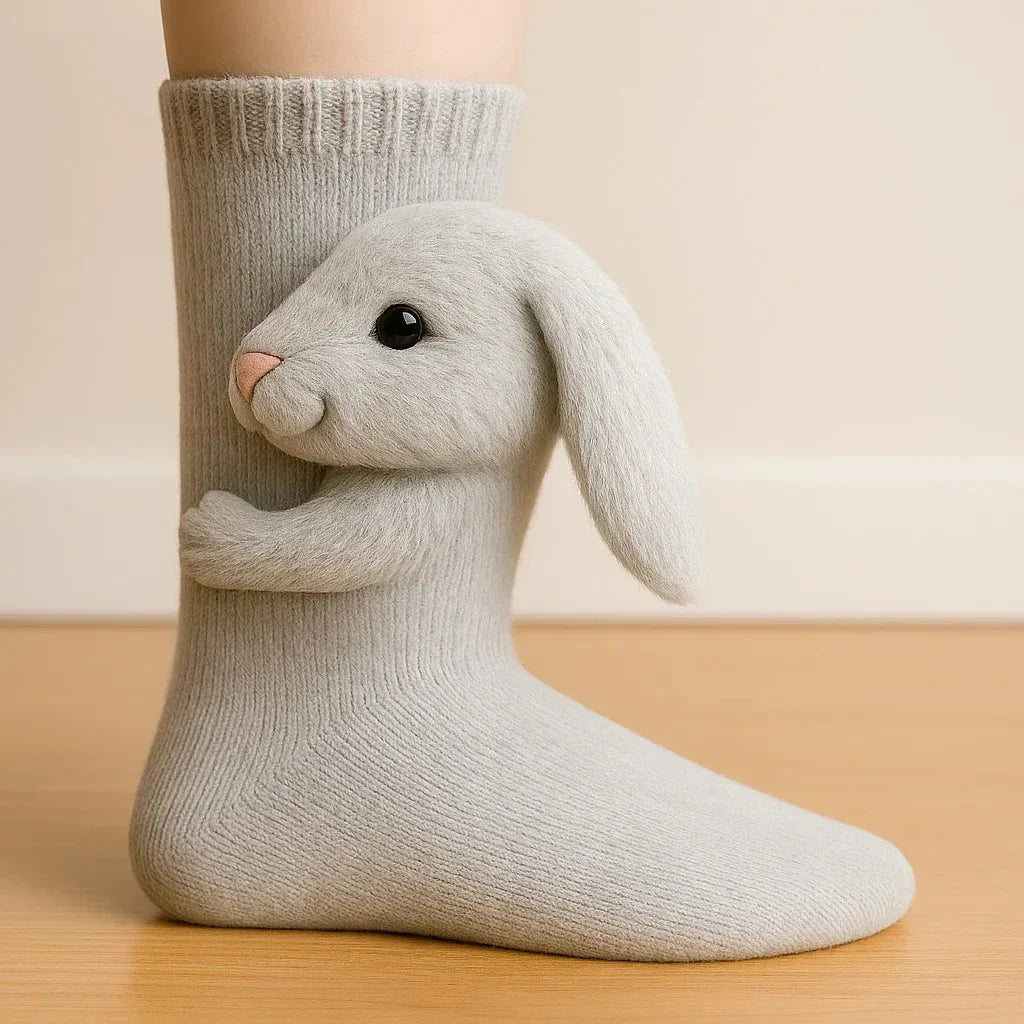 CUTI™ | 3D-gestrickte niedliche Socken mit Tiermotiven