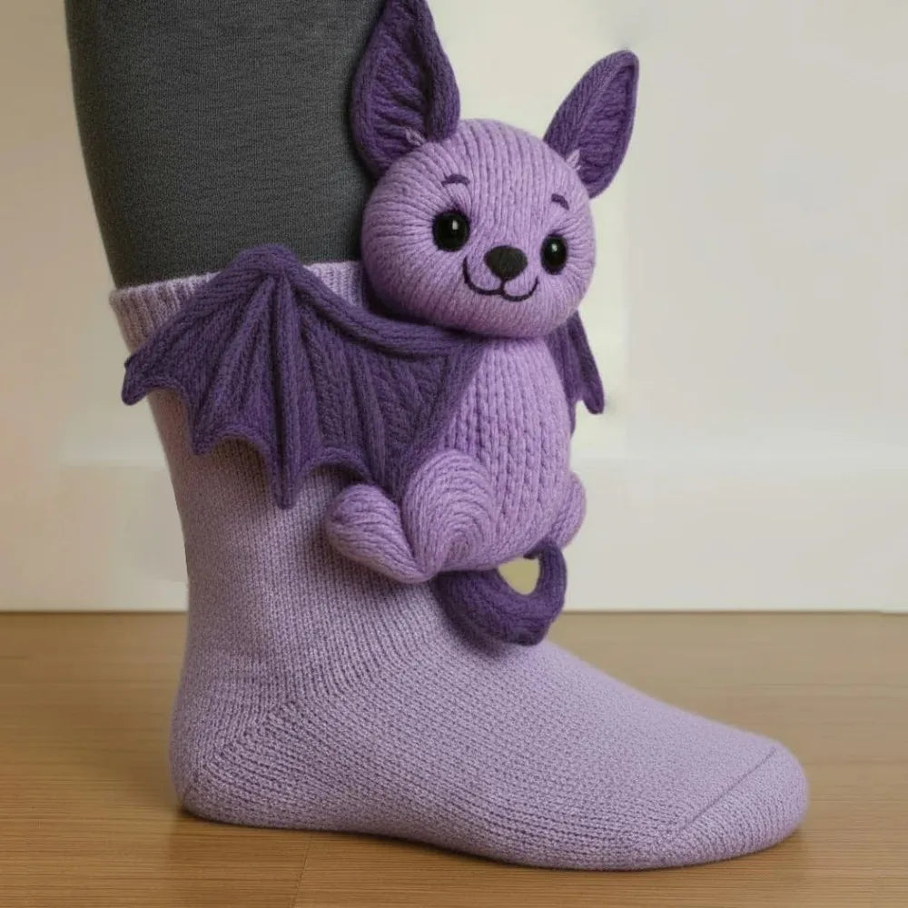 CUTI™ | 3D-gestrickte niedliche Socken mit Tiermotiven