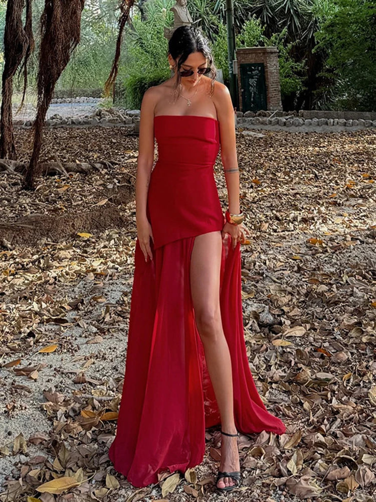 FLORA™ | Slit Tulle Gown