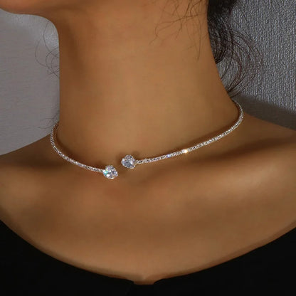 TYA™ | Rhinestone Heart Collar Choker Necklace